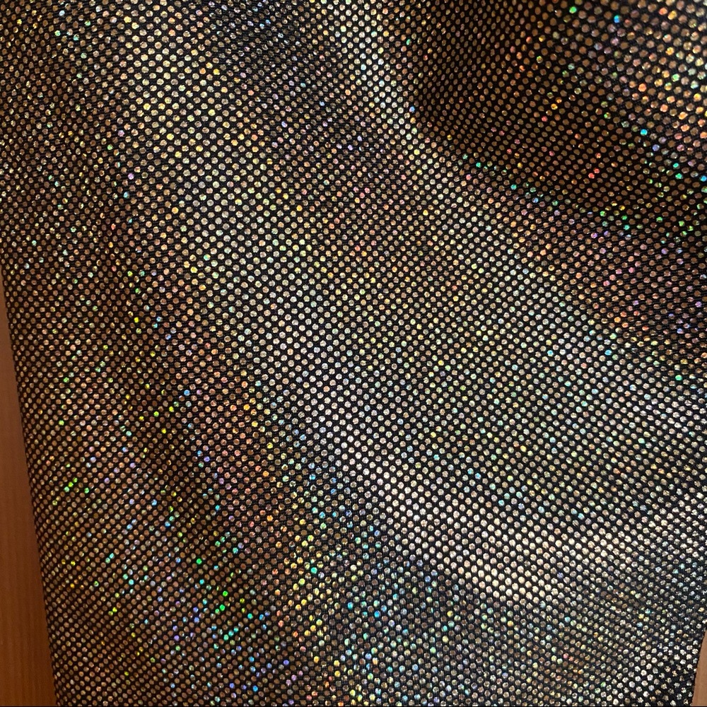 American Apparel Gold Holographic Glitter Leggings - Picture 4 of 5